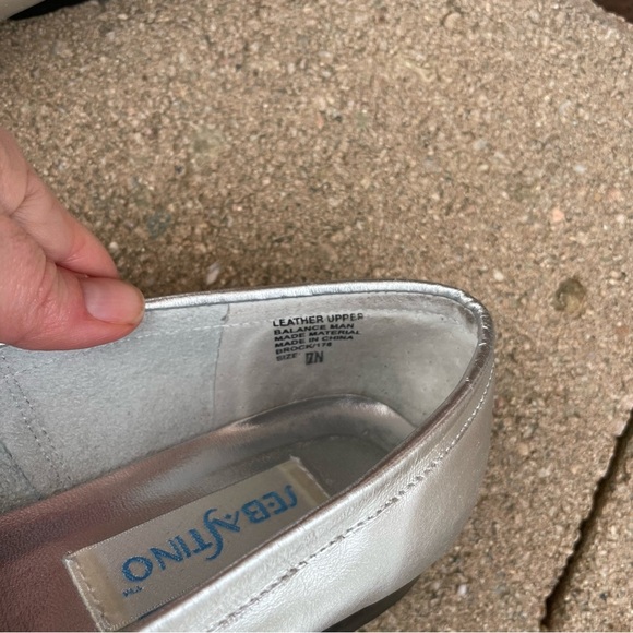 SEBASTINO Vintage Women’s Leather Silver Beaded Flat Loafer Shoe Size 7N - Picture 5 of 12